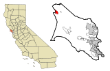 Marin County California Incorporated and Unincorporated areas Dillon Beach Highlighted.svg
