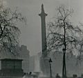 Nelson's Column during the Great Smog of 1952