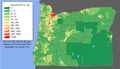 Oregon population map 2000