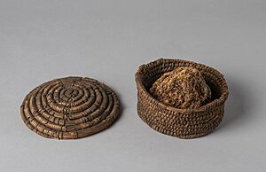 Archivo:Piece of sorghum bread contained in basket S - Museo Egizio, Turin S 285 p09