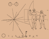 Illustration of the Pioneer plaque