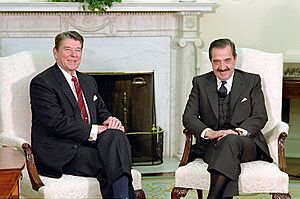 Archivo:Reagan and Alfonsín in the White House 02