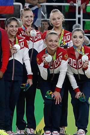 Archivo:Russia takes silver in women's artistic gymnastics