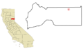 Sierra County California Incorporated and Unincorporated areas Loyalton Highlighted