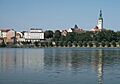 Tábor, stadszicht met de Jordán op de voorgrond IMG 6377 2018-08-02 09.30