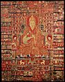 Tsongkapa, thangka from Tibet in the 15th-century, painting on cloth - Google Art Project