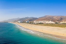 Aerial view of the beach Playa del Matorral on Fuerteventura, Canary Islands (51124126920).jpg