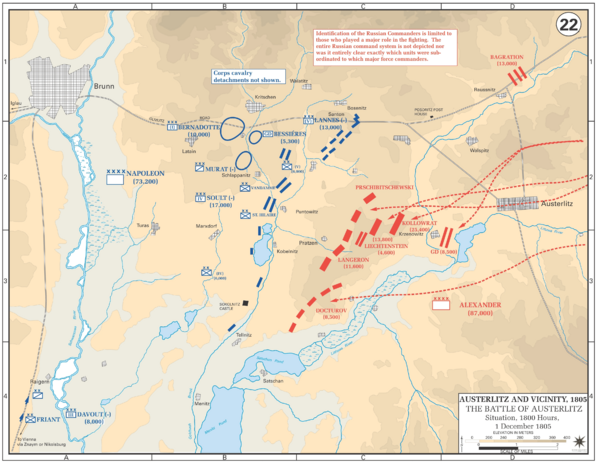 Archivo:Battle of Austerlitz, Situation at 1800, 1 December 1805
