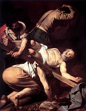 Archivo:Caravaggio-Crucifixion of Peter