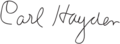 Carl Hayden Signature