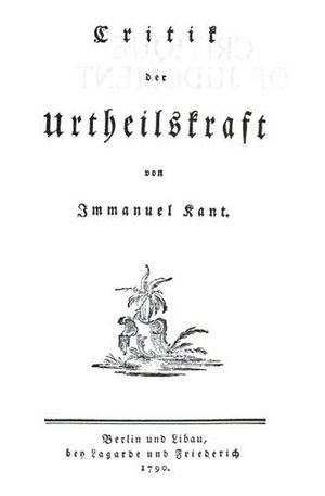Archivo:Critique of Judgment, German title page