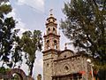 Fachada de la Iglesia Católica de San Pedro Atzompa