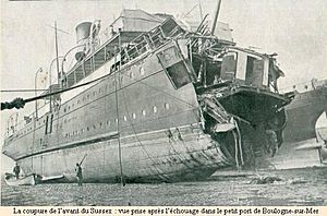 Archivo:Ferry "Sussex" torpedoed 1916