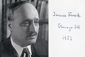 Archivo:Franck,James Autogramm 1952.