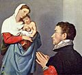 Giovanni Battista Moroni - A Gentleman in Adoration before the Madonna - National Gallery of Art