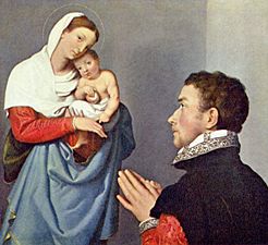 Giovanni Battista Moroni - A Gentleman in Adoration before the Madonna - National Gallery of Art