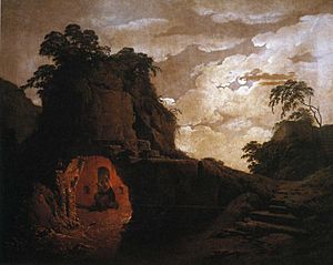 Archivo:Joseph Wright of Derby. Virgil's Tomb, with the Figure of Silius Italicus. 1779