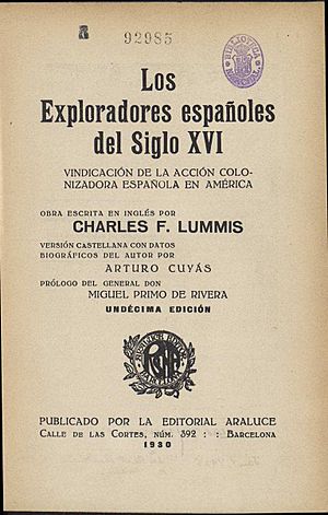 Archivo:Los exploradores españoles del siglo XVI 1930 Charles F Lummis