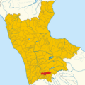 Map of Rogliano (Province of Cosenza, region Calabria, Italy 2024)