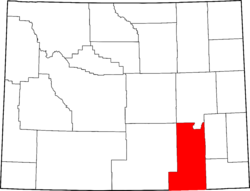 Map of Wyoming highlighting Albany County.svg