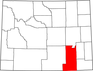 Map of Wyoming highlighting Albany County.svg
