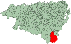 Extensión de la comuna en el departamento de Pirineos Atlánticos