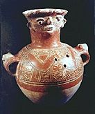 Maya funerary urn
