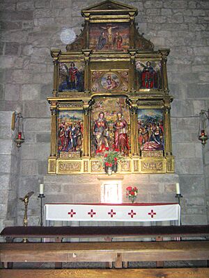 Archivo:Monasterio de Leyre, retablo de las santas Nunilo y Alodia