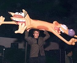 Peter Hannan holding up CatDog.jpg