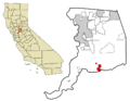 Sacramento County California Incorporated and Unincorporated areas Galt Highlighted