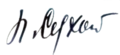 Sign of Pavel Sukhoi