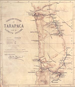 Archivo:Territorio ocupado en Tarapacá por el ejército chileno (1879)