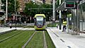 Tranvía de Jaén en pruebas en mayo de 2011