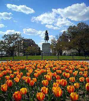 Archivo:Washington Circle and tulips