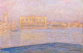 'Le Palais Ducal vu de Saint-Georges Majeur' by Claude Monet, 1908