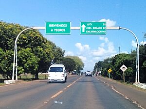 Archivo:Acceso a Fulgencio Yegros por la Ruta PY08