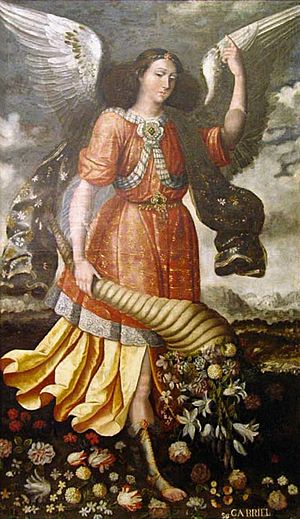 Archivo:Arcangel Gabriel por Isabel de Santiago