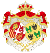 Coat of Arms of Maria Vittoria dal Pozzo della Cisterna as Queen Consort of Spain.svg