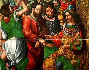 Archivo:Cristo ante Herodes (Maestro de Sijena)
