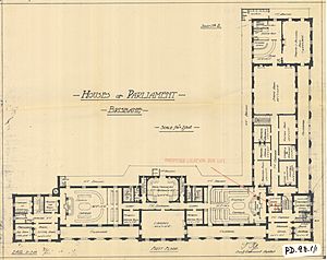 Archivo:First floor plan of Parliament House, Brisbane City, 21 July 1920