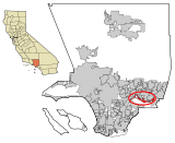 LA County Incorporated Areas Industry highlighted.svg