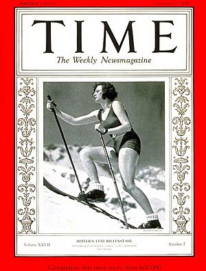 Archivo:Leni Riefenstahl on Time magazine 1936