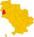 Map of comune of Scarlino (province of Grosseto, region Tuscany, Italy)