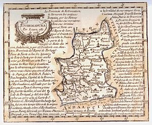 Archivo:Mapa de Estremadura, por Tomás López (1756)