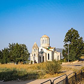 Qazançı Church in September 2022, during restoration.jpg