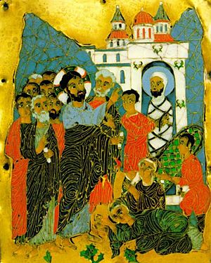 Archivo:Resurrection of Lazarus (Georgia, 12th c.)