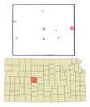 Rush County Kansas Incorporated and Unincorporated areas Otis Highlighted