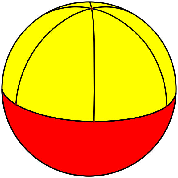 Spherical hexagonal pyramid