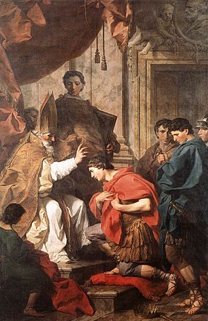 Archivo:St Ambrose Converting Theodosius