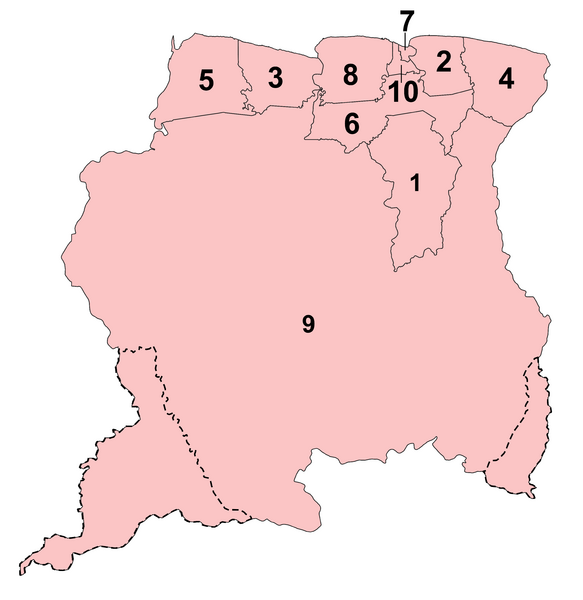 Suriname District Numbers Neutral